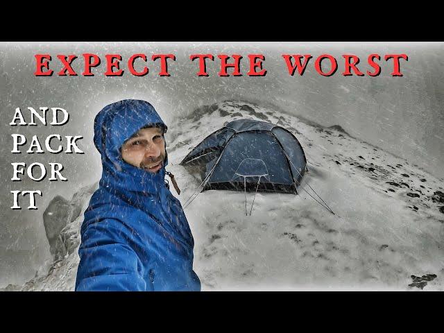 SUMMIT HARSH SNOWSTORM CAMP - Sub Zero Solo Camping in the LAKE DISTRICT UK