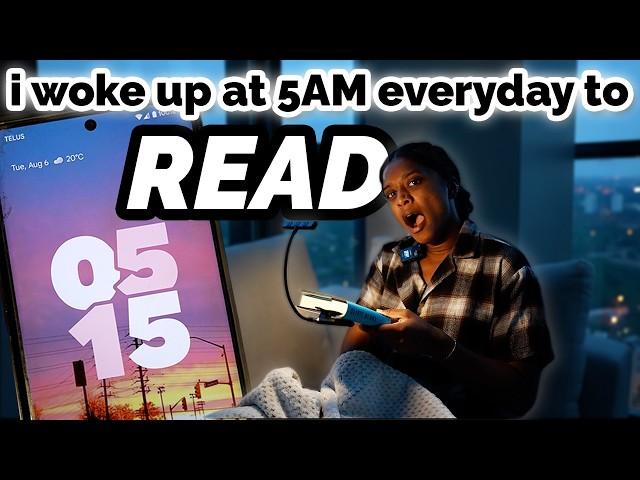 i woke up at 5AM everyday to make time to READ | reading vlog