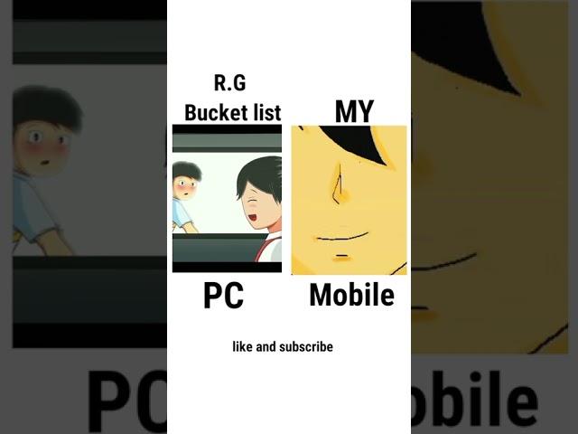 @RGBucketList  vs My first Animation  || PC VS Mobile  #shorts #animation #rgbucketlist