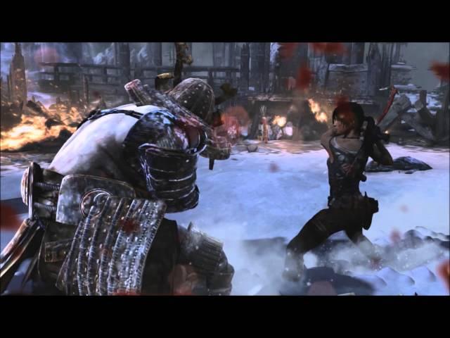 Tomb Raider Mini Boss Battle Giant Samurai Game Play