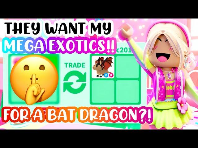 THEY WANT MY LOCKED MEGA EXOTICS FOR A BAT DRAGON??#adoptmeroblox #preppyadoptme #preppy Roblox