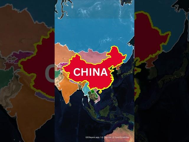 The 13 Countries Bordering China #china #worldmap #animatedmap
