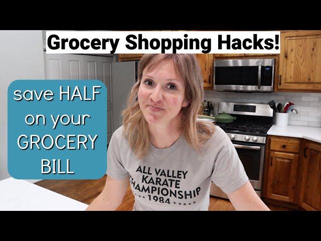 GROCERY SHOPPING HACKS! | TIPS TO SAVE HALF YOUR GROCERY BILL WITH FRUGAL FIT MOM