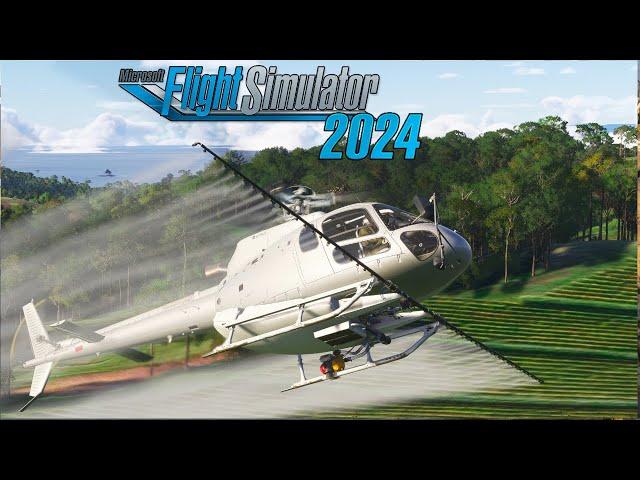 Agricultural Spraying | Free Flight | H125 |  Microsoft flight Simulator 2024