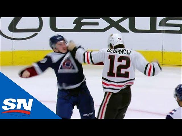 Alex DeBrincat and Samuel Girard Exchange Blows In Rare Fight