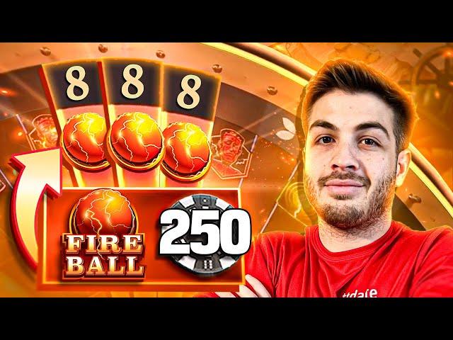 I HIT FIREBALL ON 8 WITH $250 ON IT!!! (Lightning Storm)