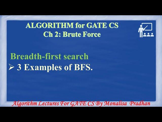 Ch 2.10 :BFS : Breadth-first search Examples with BFS forest