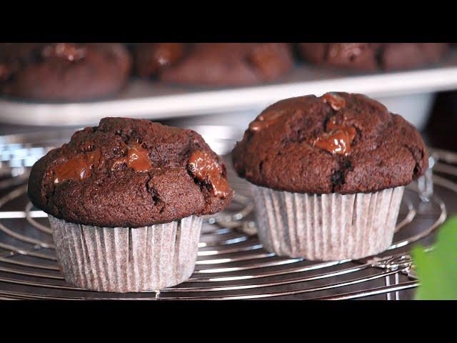 Double Chocolate Muffins: soft for days! | How Tasty Channel