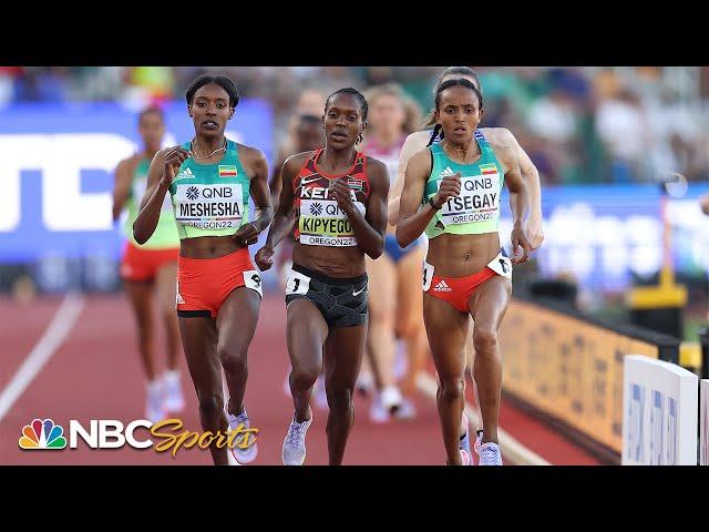 Faith Kipyegon creates early break, then explodes in last lap for 4th 1500m World title | NBC Sports