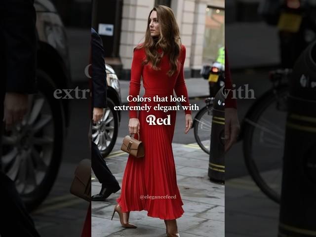 Most elegant red color combos | #fashion #style #colorcombination