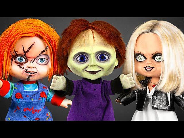 How To Make A Creepy Chucky Family From Polymer Clay || Meet Chucky, Tiffany, And Glen(da) 🪓