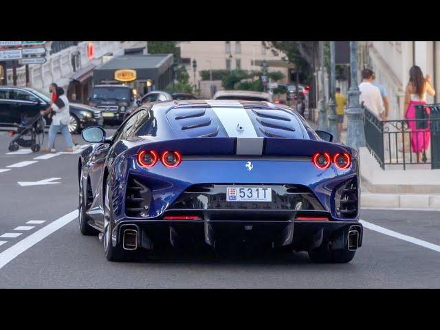 SUPERCARS Monaco - LaFerrari, 812 Competizione, Monza SP2, F12 TDF, 488 Pista, 296 GTB, 599 GTO, F40