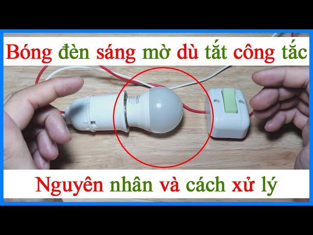 Cách xử lý bóng đèn vẫn sáng mờ dù đã tắt công tắc