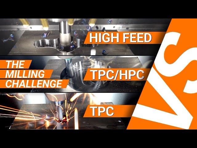 #2021 Challenge! Vergleich High Feed vs TPC/HPC vs TPC cnc Fräsen milling Hermle