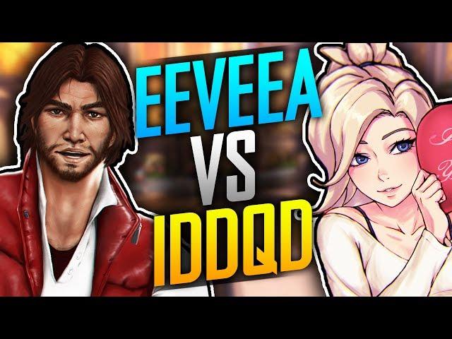  Best Mercy EeveeA ft. XQC VS Best McCree IDDQD (Multi-Perspective)