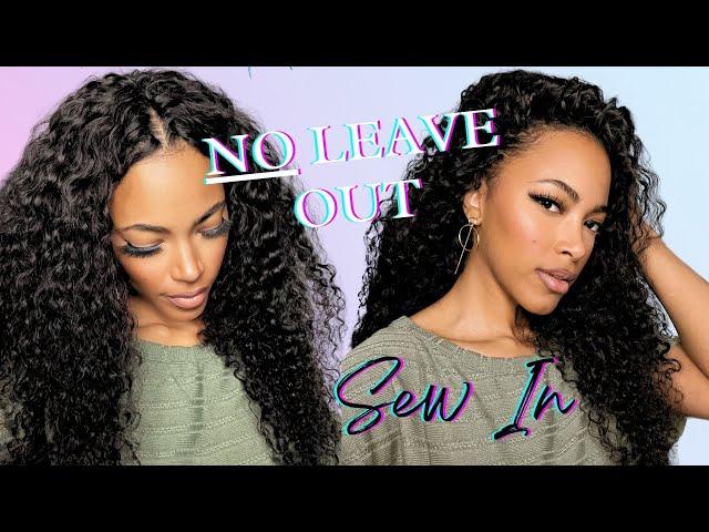 NO LEAVE OUT Sew In w/ Middle Part | Jasmine Defined