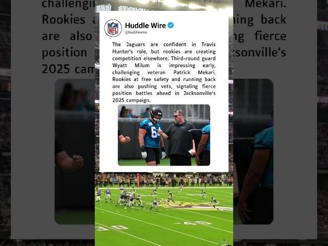 Rookies Pushing Vets in Jaguars Camp as 2025 Competition Heats Up | #shorts