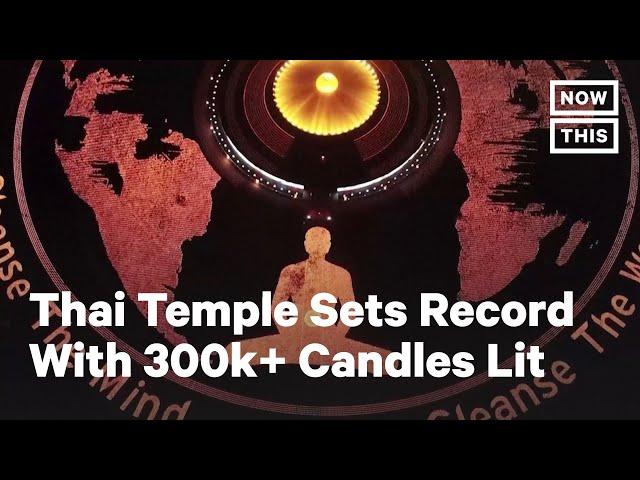 Thai Temple Lights 330,000 Candles for Earth Day #Shorts