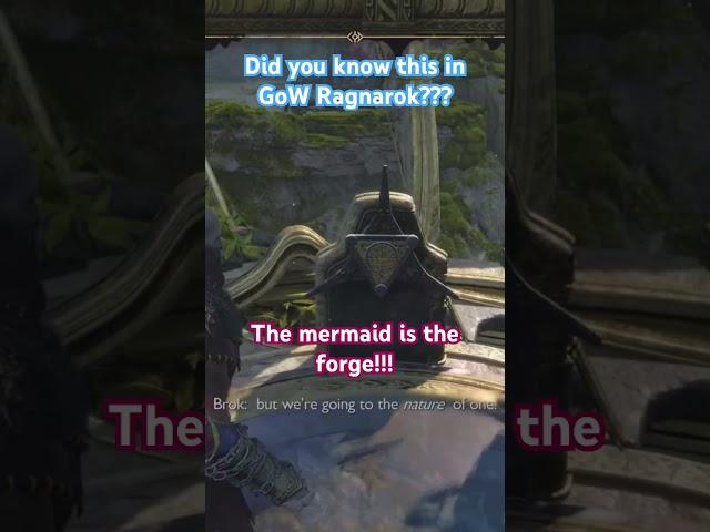 Another not form but nature reference in  #godofwar #ragnarok #mermaid #brok #kratos