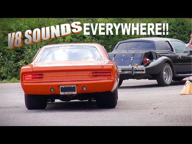 Incredible Line of 200+ Muscle Cars!! - Orimattila Cruising 2018 | V8 Sounds!! |