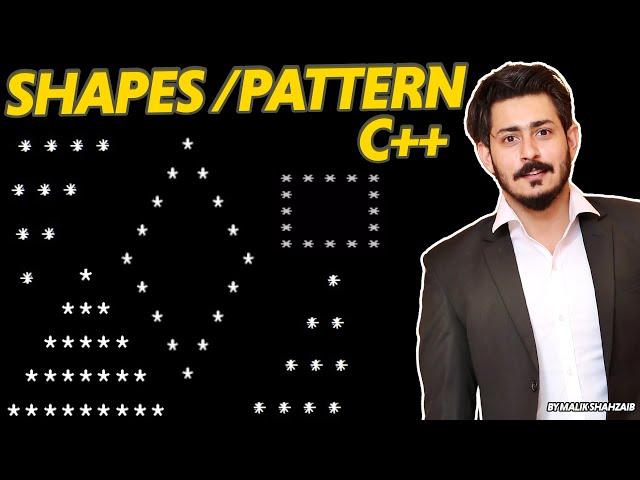 shapes in c++ using nested loops and pattern | Drawing shapes in c++ | print pattern in c++