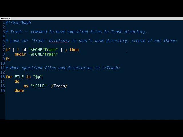 BASH Script to put Files In the Trash