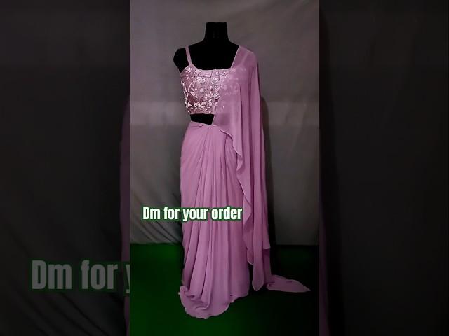 Dm for your order #fashion #designernushratnaz #coutom #skirt #shorts #saree #yshorts #love