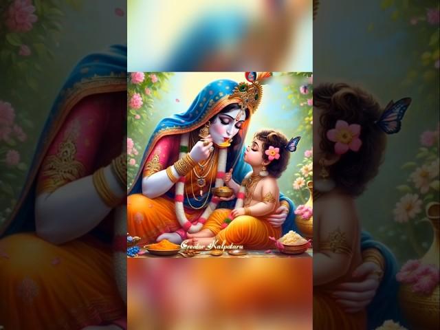 Yashoda ka nandlala ki Jay / khana kha raha hai #trending #Yashoda #nandlala #viralvideo