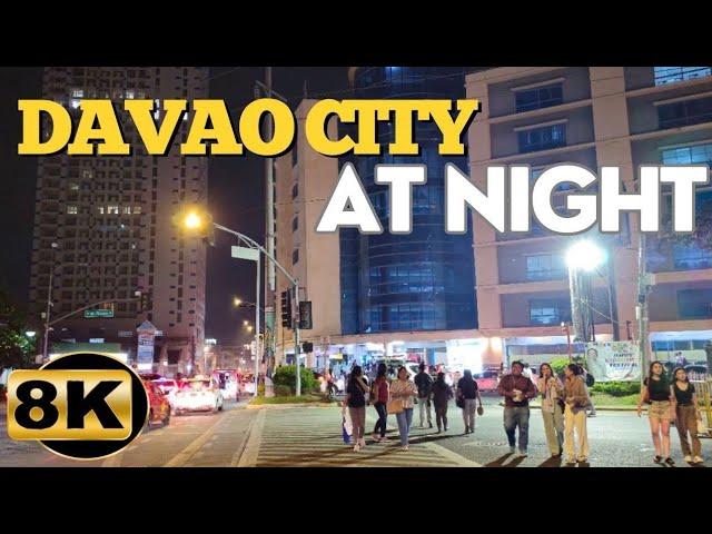 Night Walk In Davao City Philippines 8K City Sounds