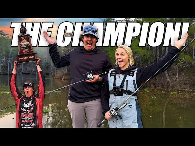 I Went Fishing With THE BASSMASTER CLASSIC CHAMPION! - Hilary Martin & Justin Hamner