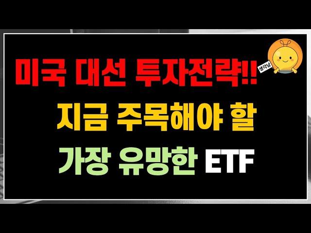 미국 대선 투자전략! 가장 수혜를 볼 유망한 산업 ETF  | 안정성과 성장성, 모두 잡는 ETF 