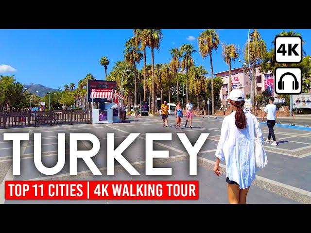 Turkey's Top 11 Cities  4K Walking Tours of Must-Visit Destinations