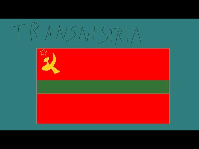 I Draw the Flag of the Pridnestrovian Moldavian Republic (Pridnestrovie) (Transnistria).