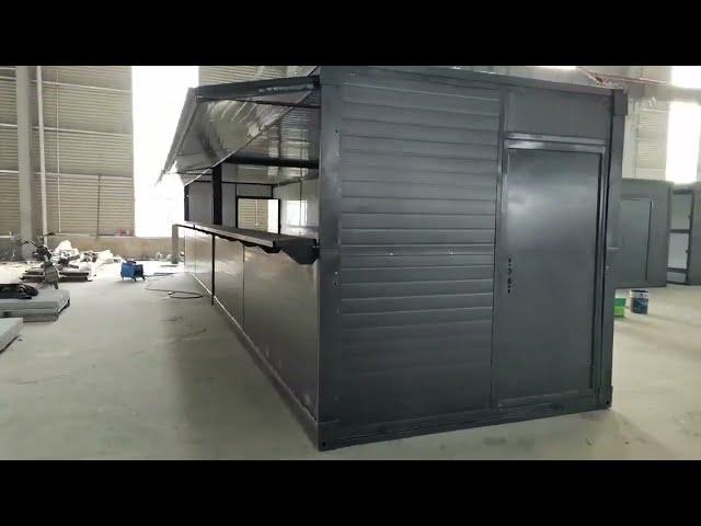 Store style folding container house