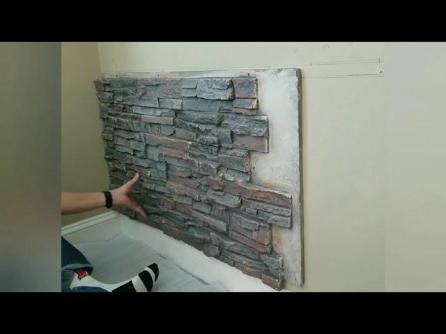 How to Install Stacked Stone | Faux Stone Wall Panels