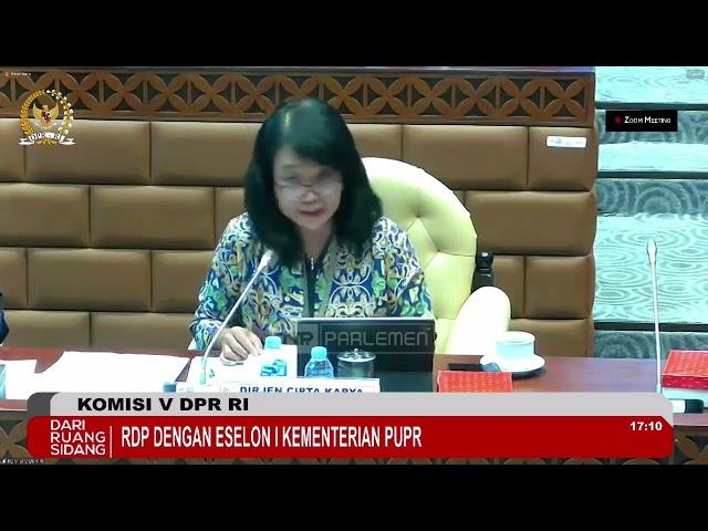 Jawaban Dirjen Cipta Karya Kementerian PUPR - RDP Komisi V DPR RI 6 September 2023