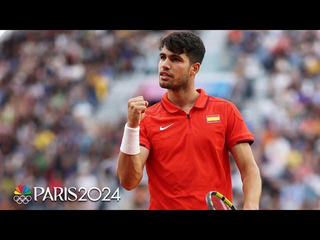 Carlos Alcaraz overcomes Tommy Paul, soars into Olympic semifinals | Paris Olympics | NBC Sports