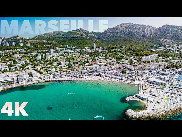 Aerial View of Marseille, France by Drone in 4K UltraHD 