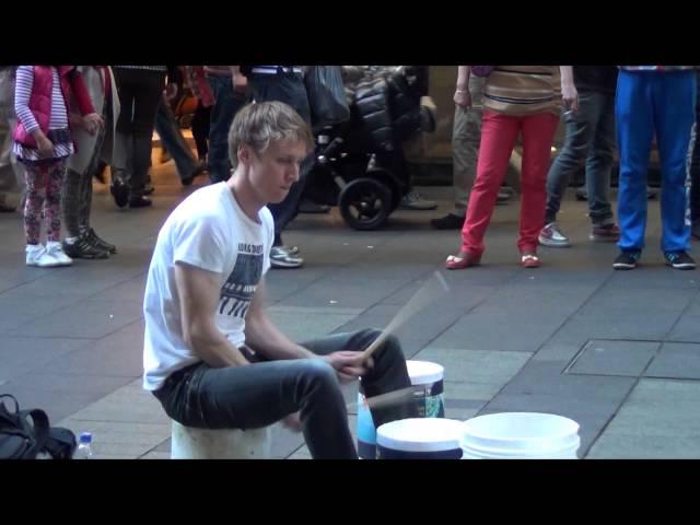 The Fastest Street Drummer Ever - Sydney Australia HD (Pt 1)