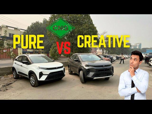 Pure VS Creative: Tata Nexon CNG Face-Off!