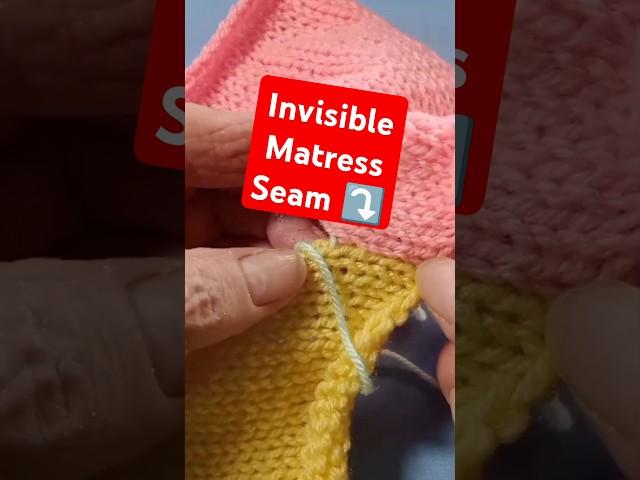 Invisible Matress Seam #knit #knitting