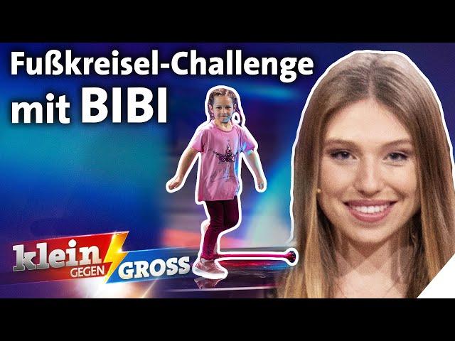 Springt 6-Jährige schneller als YouTube-Star Bibi? Fußkreisel-Challenge | Klein gegen Groß