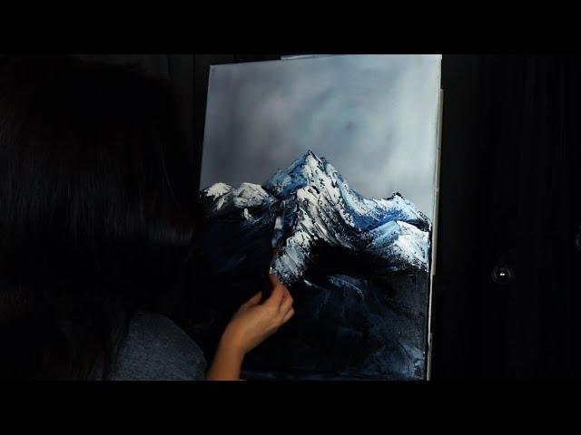 Palette Knife Painting ASMR | Mountain