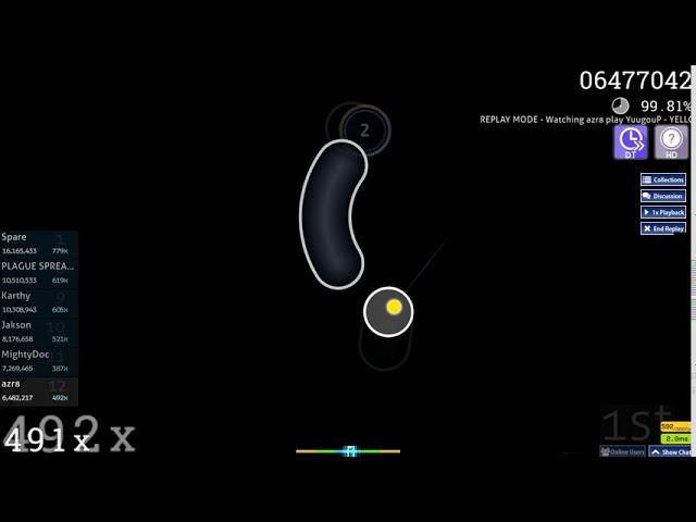 azr8 | YuugouP - YELLOW TRICK [oko's Extra] +HDDT (99.88%) FC #1 (7.96) | 739pp