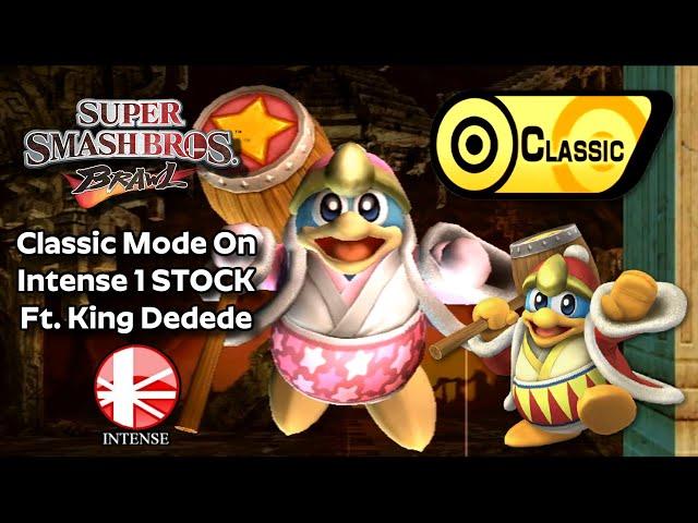 Super Smash Bros. Brawl 1 Stock Classic Mode Intense Ft. King Dedede (1 Stock Completed!)