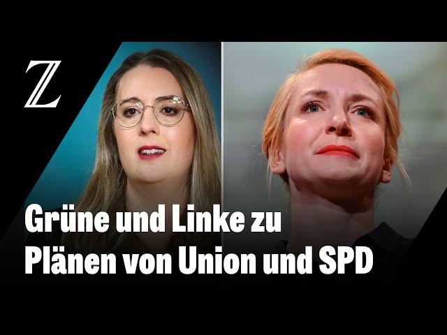 Grüne reagieren zurückhaltend auf Schuldenpläne von Union und SPD – Linke erteilt Absage