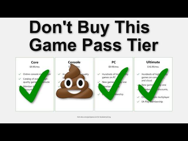 Choosing the Right Game Pass Tier (And the one to AVOID)