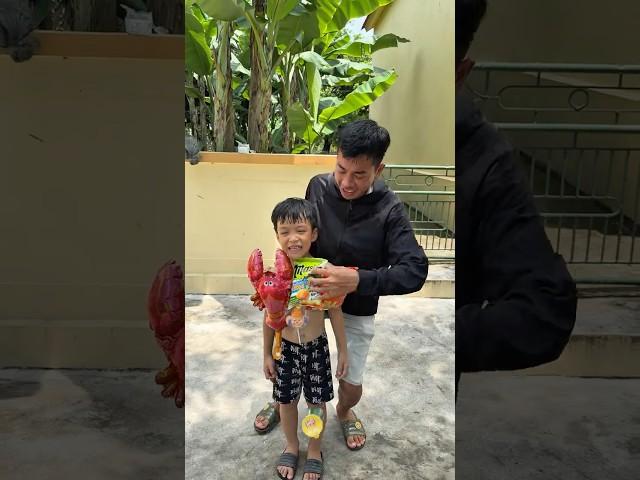 Tiny Singer Wows Village — Gets a GIANT King Crab! #couple #martialarts #funnykids #comedyshorts
