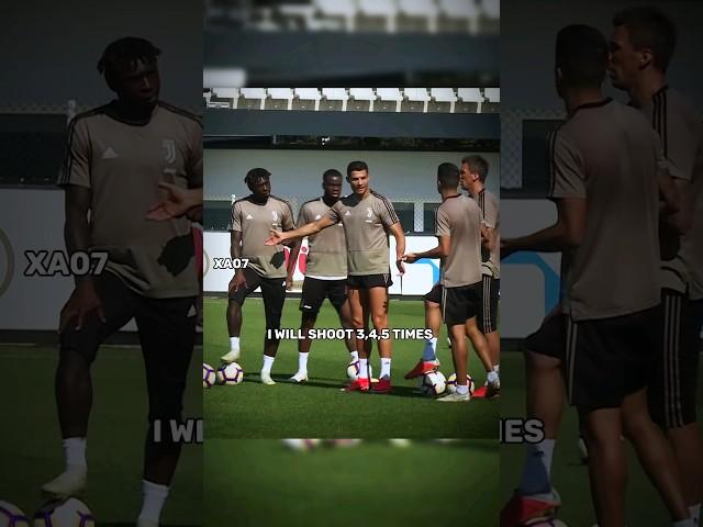 Ronaldo Teaching Juventus Teammates How To Shoot️ #shorts #ronaldo #messi #shortsvideo