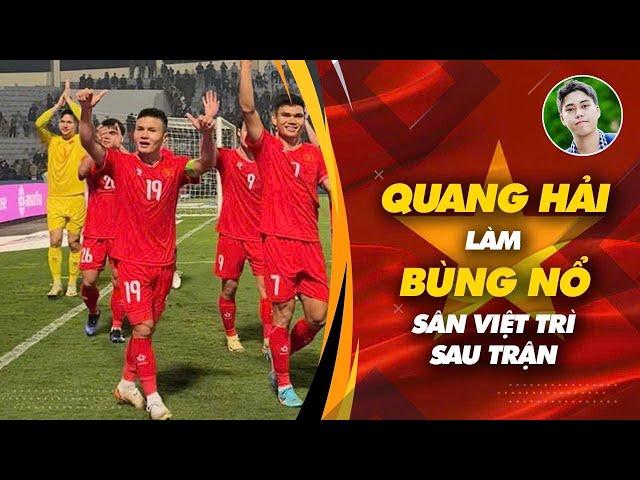 Cận cảnh Quang Hải làm bùng nổ sân Việt Trì sau trận đấu với Indonesia